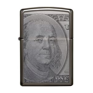 Encendedor Zippo Currency Dolar Design Plateado Zp49025