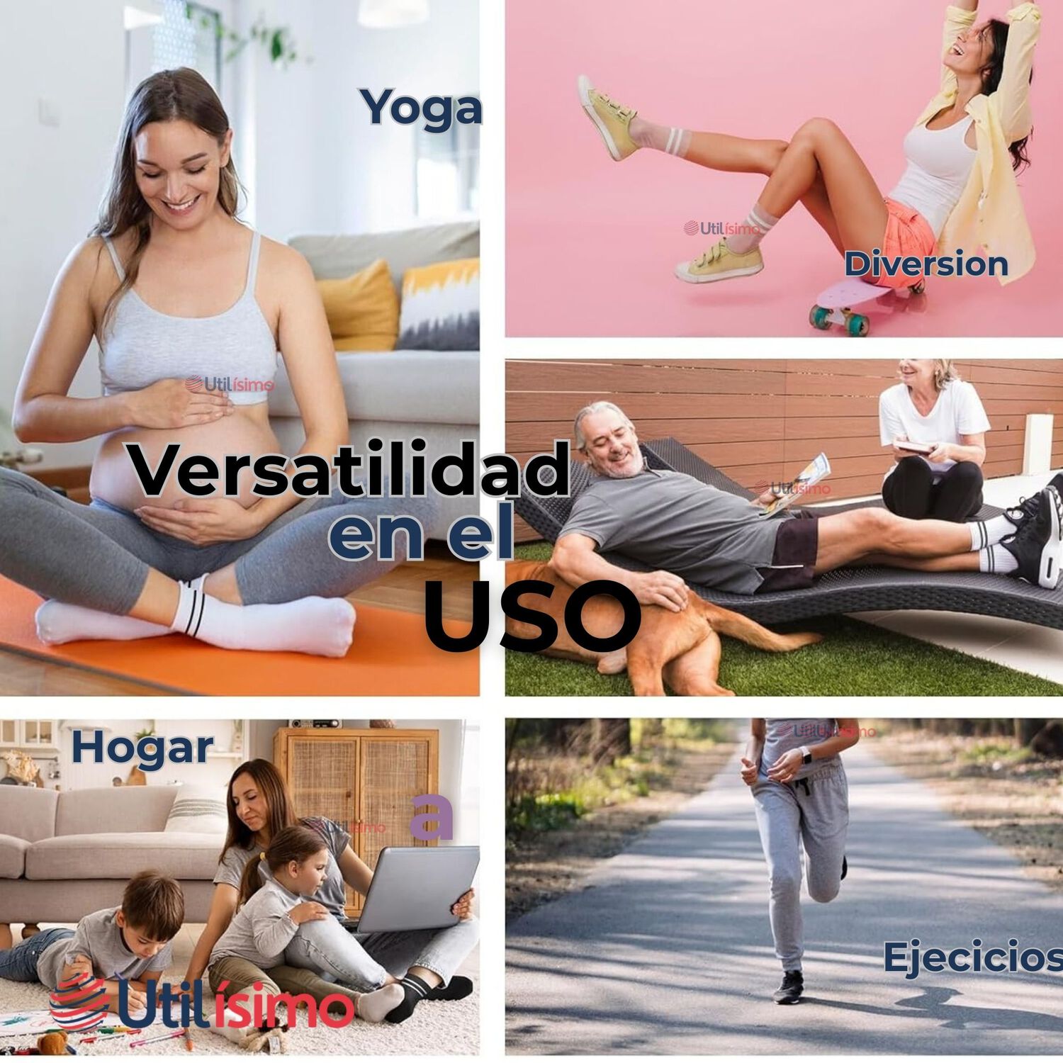 Pack 12 Pares Calcetines Antideslizantes Largos Hombre image number 4.0