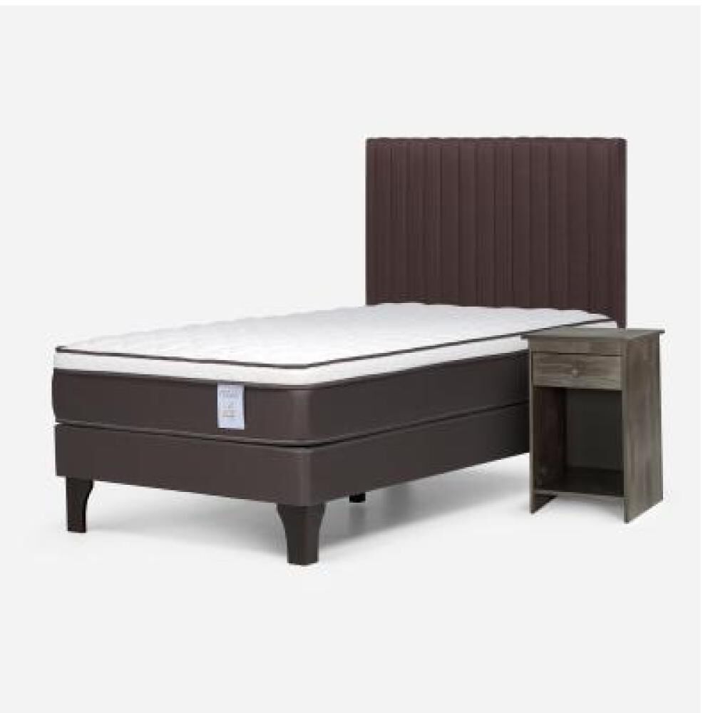 Cama Europea Rosen New Style 4 Plus / 1.5 Plazas / Base Normal + Set De Maderas image number 9.0