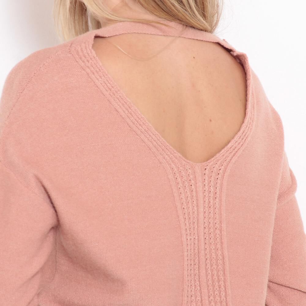 Sweater Tejido Espalda Abierta Largo Cuello V Mujer Wados image number 1.0