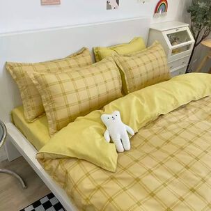 Juego Funda De Plum&oacute;n + Sabana 200 Hilos King