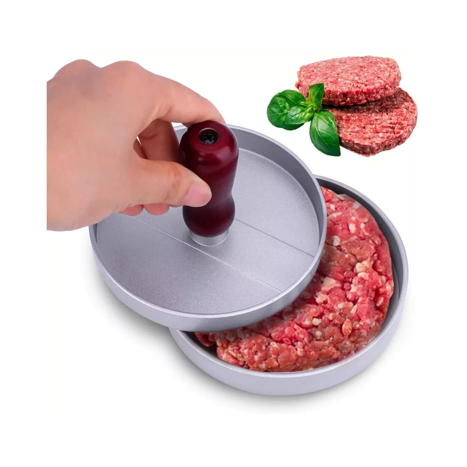 Prensa Para Hamburguesas Molde Para Hamburguesa De Aluminio image number 3.0