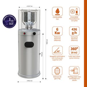 Estufa A Gas Exterior Cildro Elw G 106
