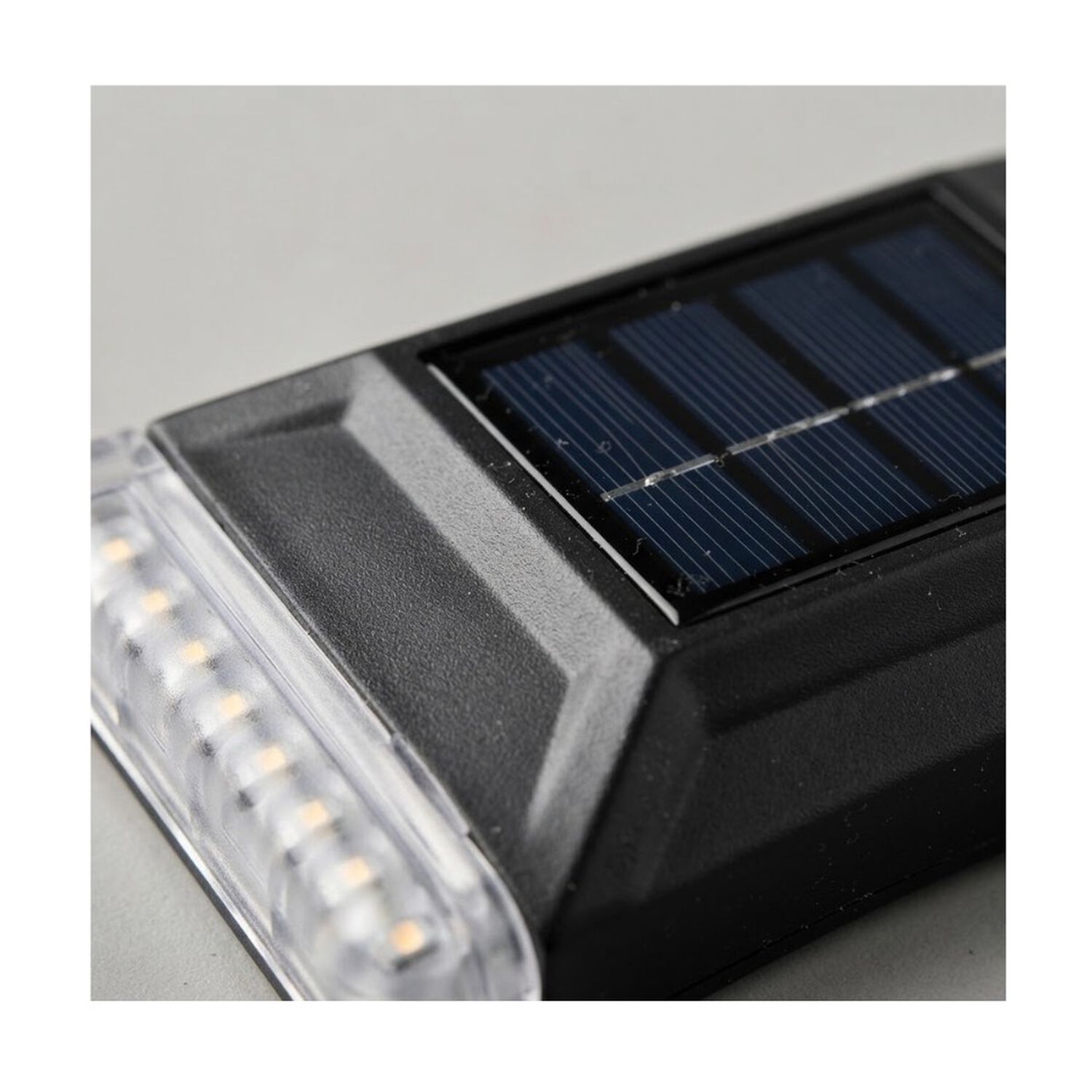 Pack 2 Apliques Solares Led De Pared Exterior Impermeable Jard&iacute;n Negro image number 3.0