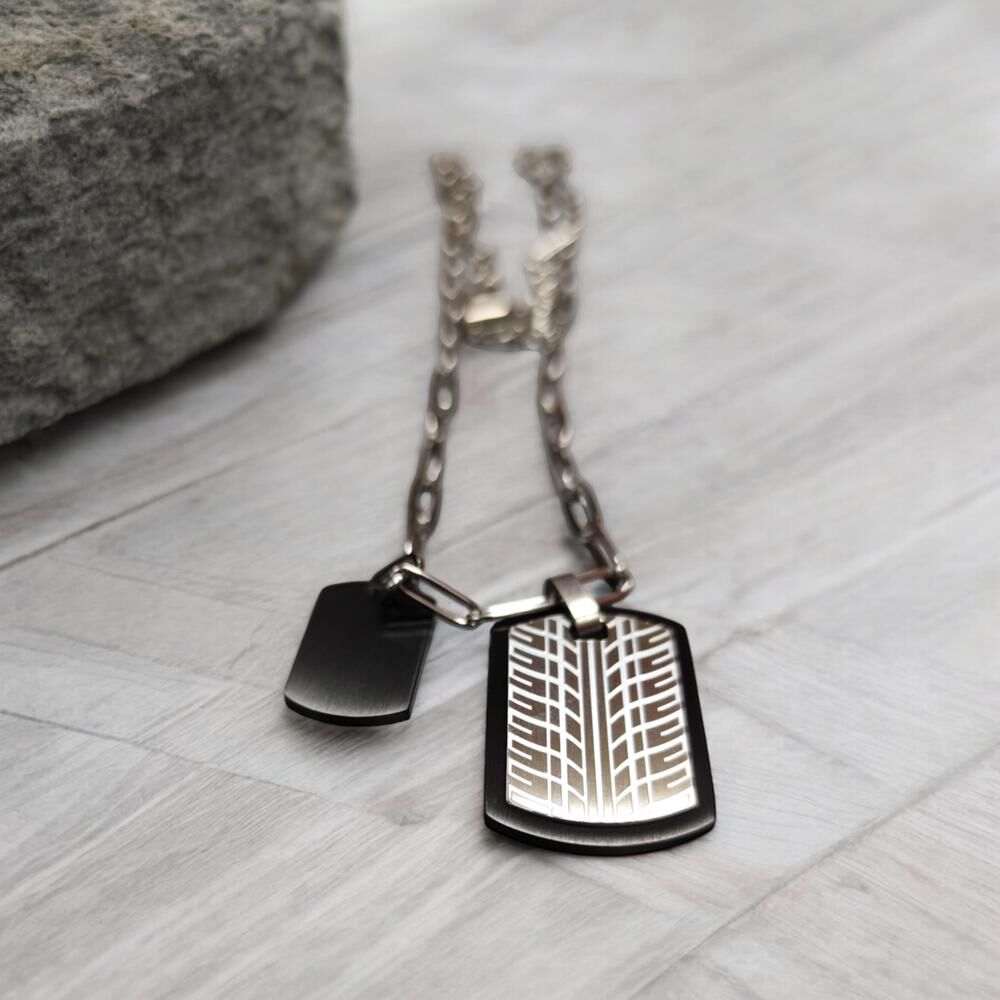 Cadena De Hombre Cat J003n00121 Plateado-negro image number 3.0