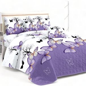 Cubrecama De Verano 1.5 Plazas Quilt + 1 Funda De Almohada Cobertor Delgado Qvr1-94