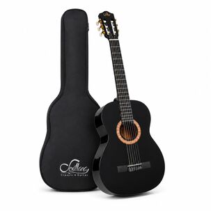 Guitarra Cl&aacute;sica Sevillana 39&rdquo; Negro Con Alma + Funda 8448