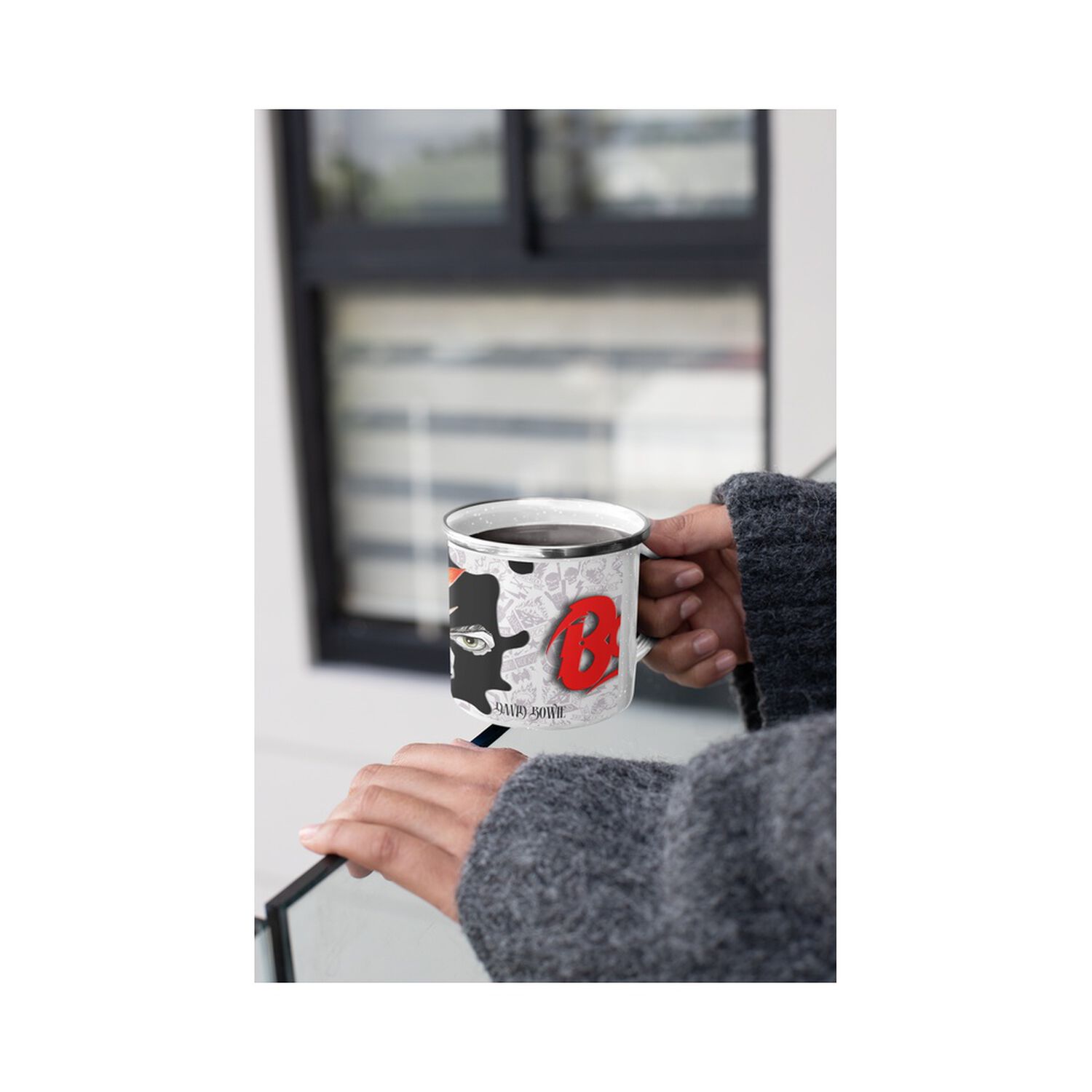 Taza Enlozada Lechera David Bowie Rock Musica image number 3.0
