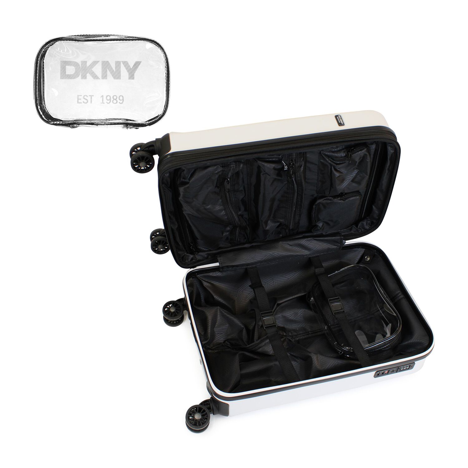 Pack 2 Maletas Donna Karan Lumina S 10kg + L 23kg Blanco Dkny image number 3.0