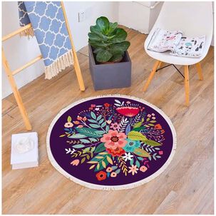 Alfombras Redondas Kilin Lino-algodon 120 Cm Mod07