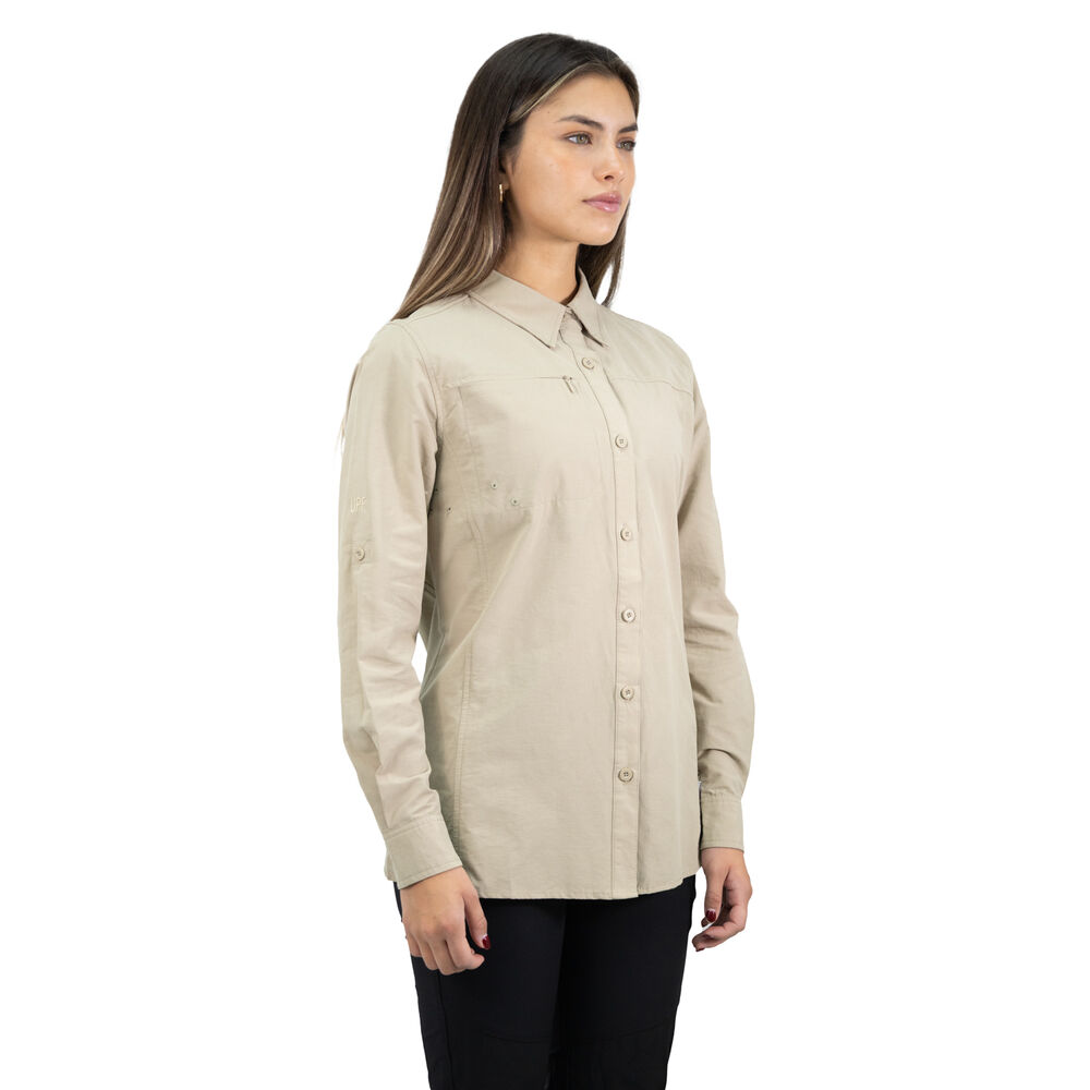 Camisa Hw Duck Dry Mujer Beige image number 1.0
