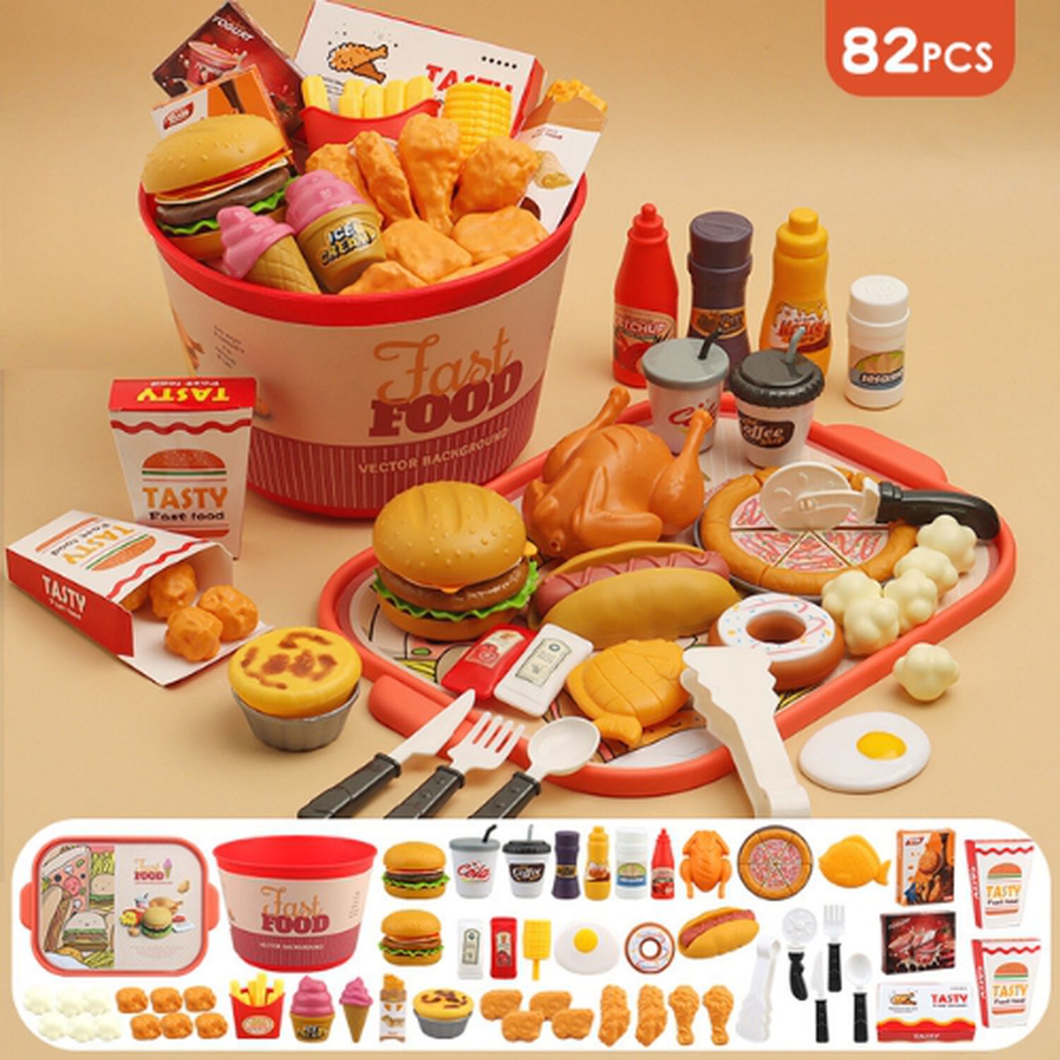 Set Alimentos De Juguete Para Ni&ntilde;os Juego De Cocina image number 3.0