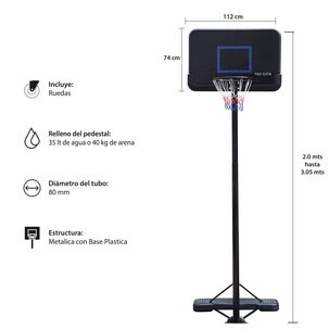 Aro De B&aacute;squetbol A300 - 3.05 Metros