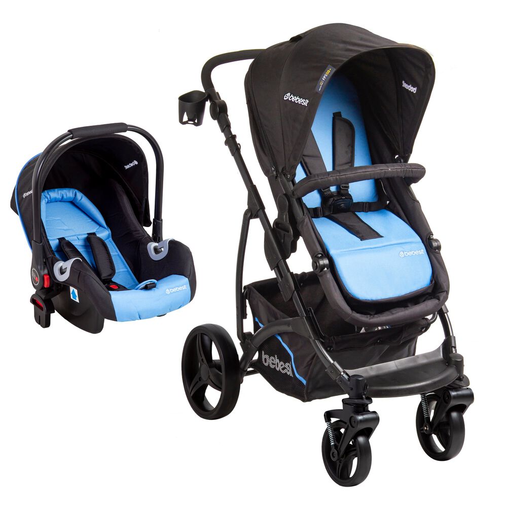 Coche Travel System Explorer Negro Azul image number 0.0