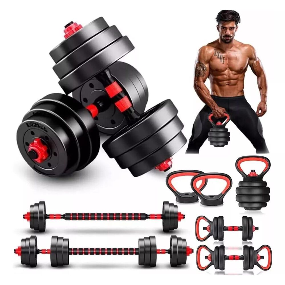 Set 15 Kg Mancuernas Ajustable Barra Y Kettlebell 3 En 1 image number 3.0