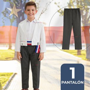 Pantalón Huaso Gris Con Rayas Niño Fiestas Patrias