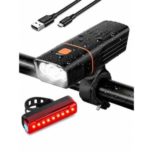 Luces Recargables Para Bicicleta Delantera Y Trasera Premium