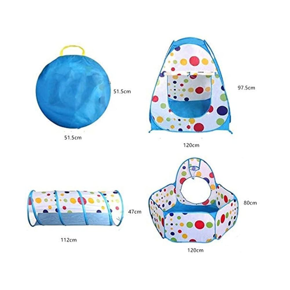 Juguete Carpa 3 En 1 Tunel Piscina De Pelotas Infantil Azul image number 2.0