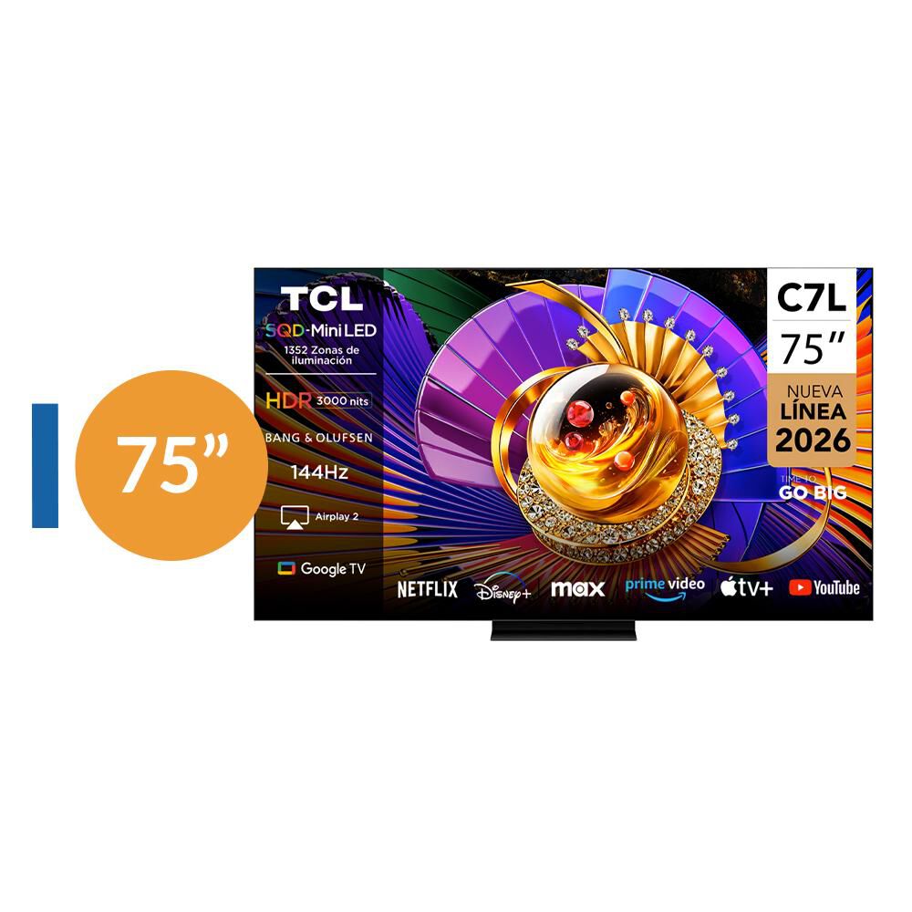 Mini LED 75" TCL 75C7L / Ultra HD 4K / Smart TV image number 0.0