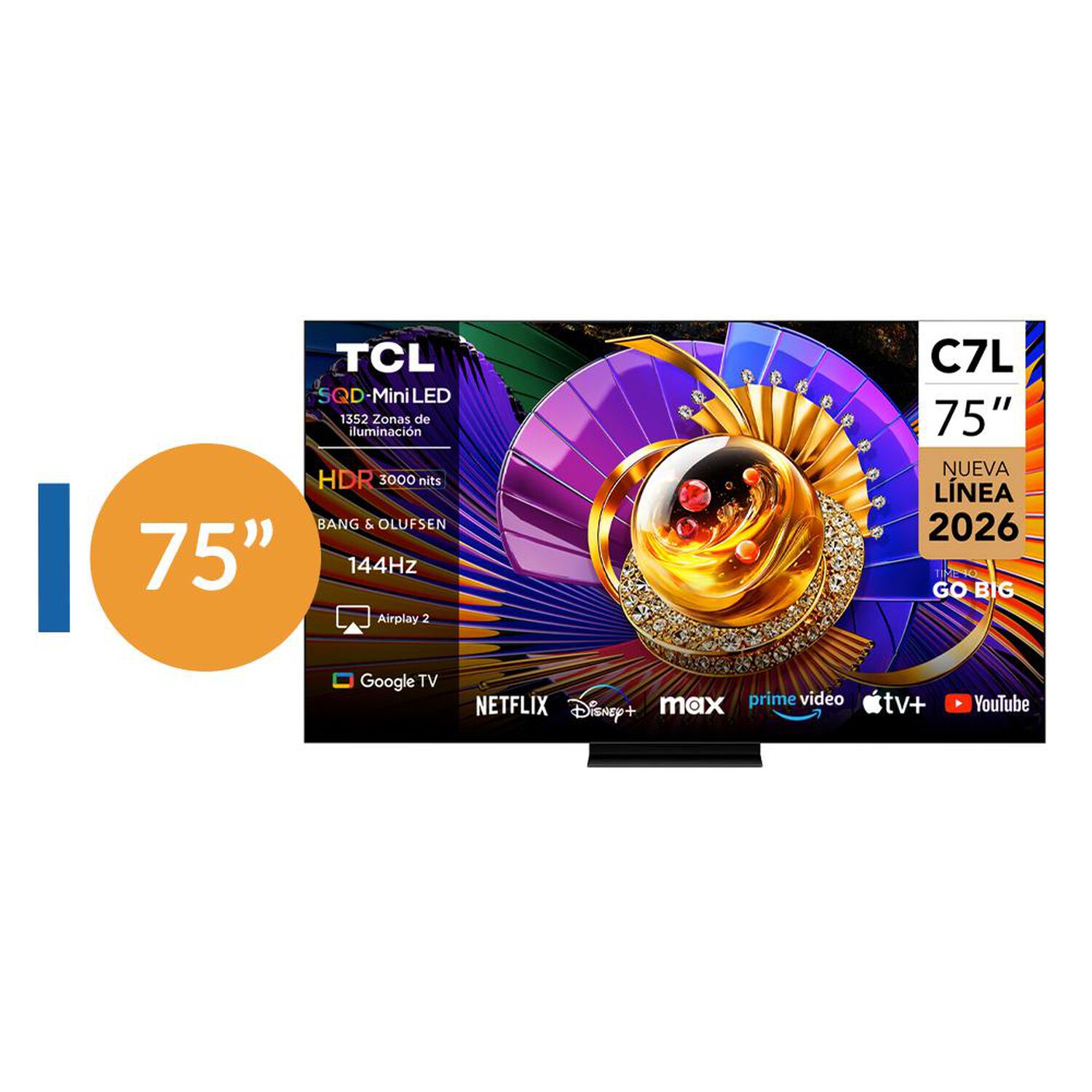 Mini LED 75" TCL 75C7L / Ultra HD 4K / Smart TV