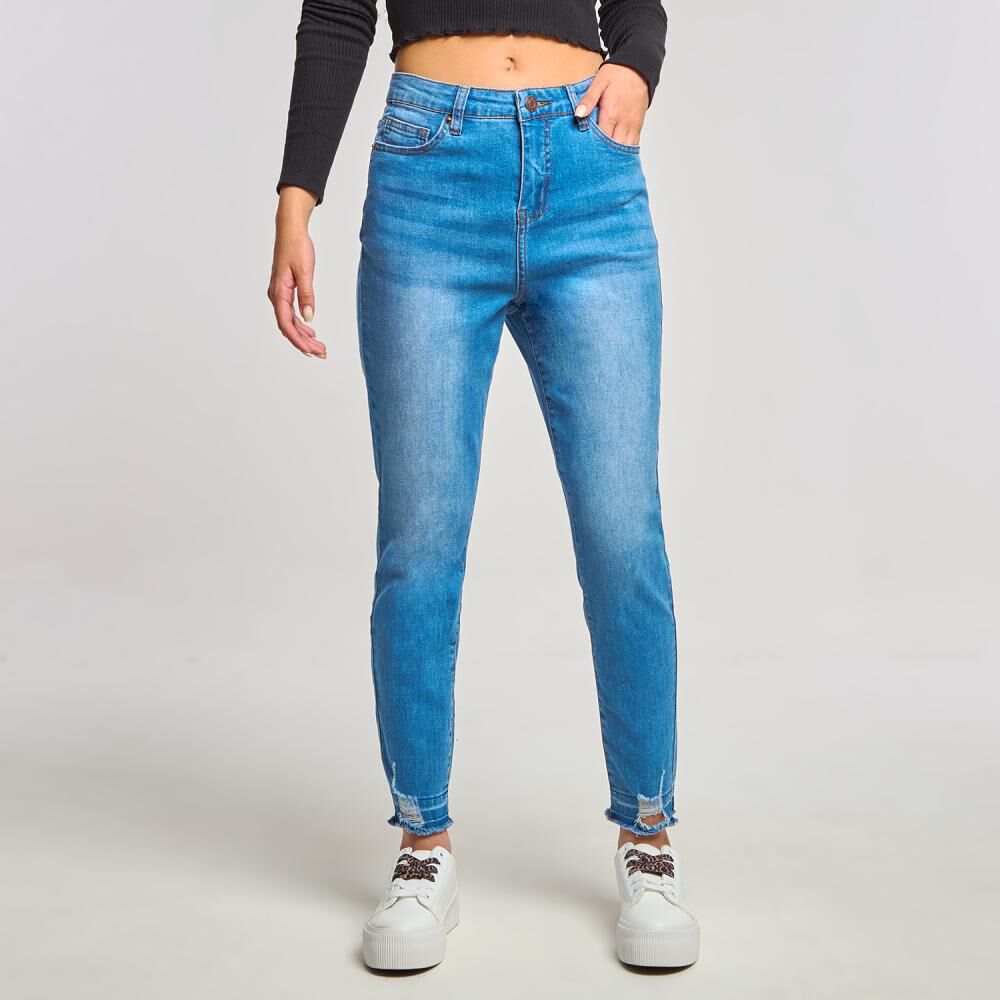 Jeans Rotura En Basta Tiro Alto Super Skinny Mujer Freedom image number 0.0