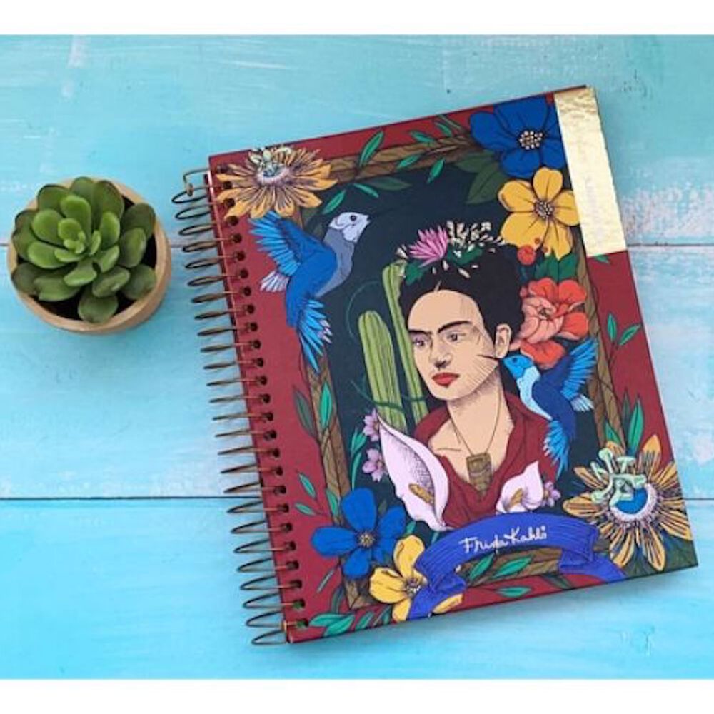 Cuaderno Medio Oficio 5 Mm 150 Hjs Frida Khalo Pajarito image number 1.0