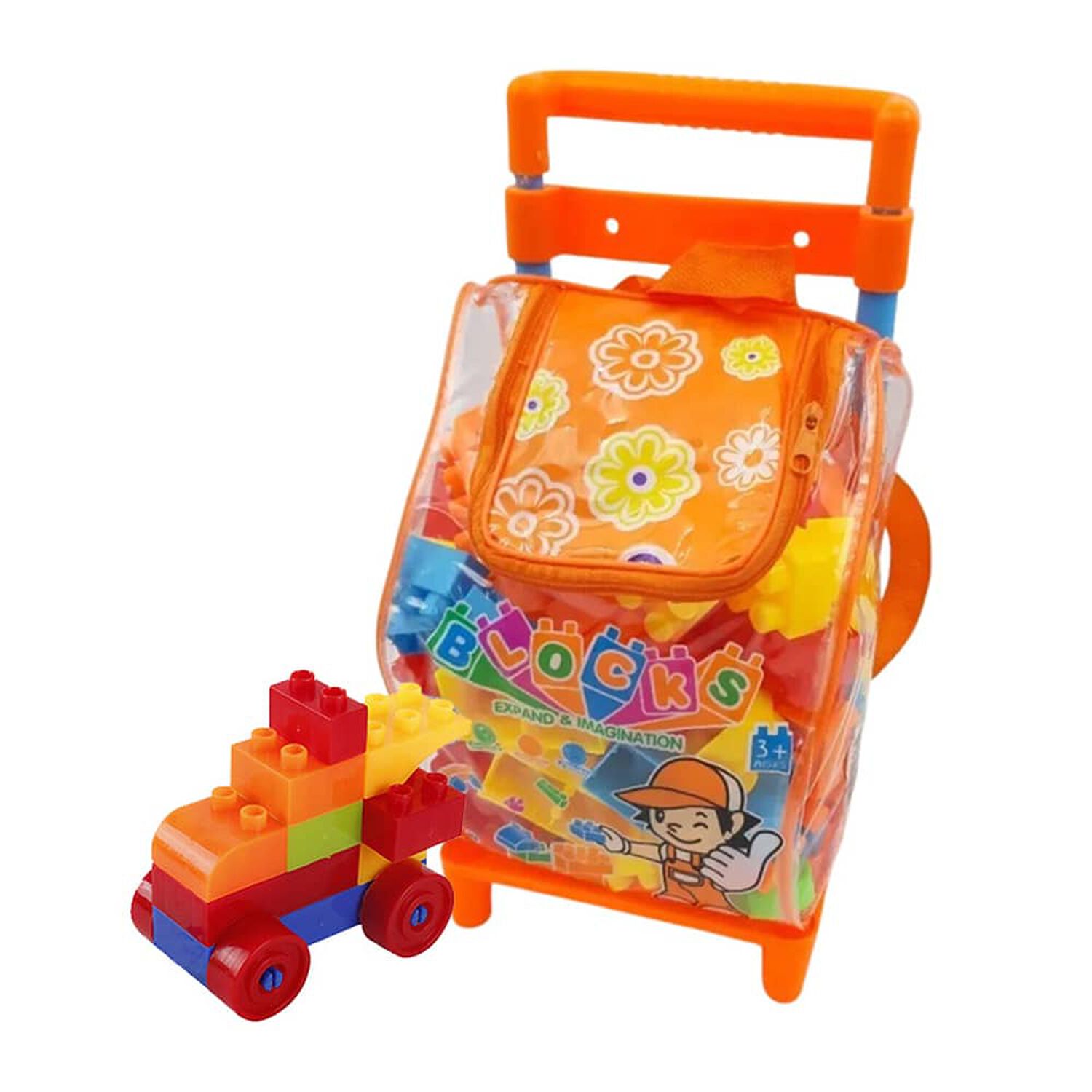 Maleta Bloques Armables Para Ni&ntilde;os Mochila Juguetes 85pzs image number 0.0