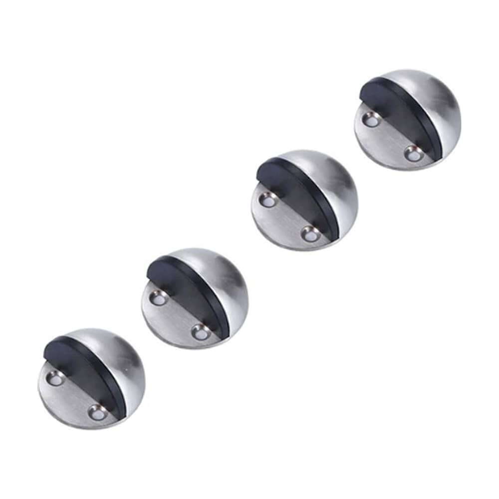 Pack 4 Tope De Puerta De Acero Inoxidable Parachoque Goma image number 0.0