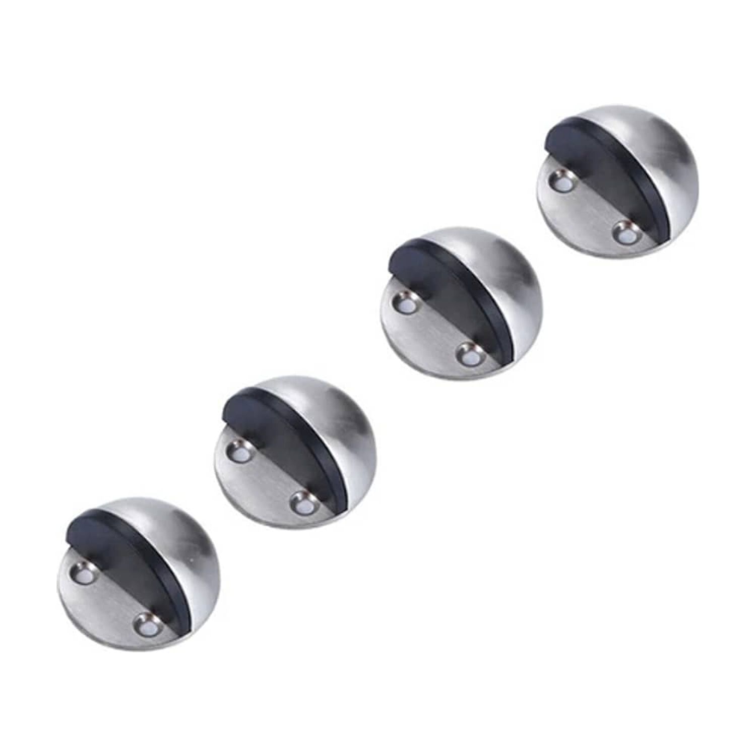 Pack 4 Tope De Puerta De Acero Inoxidable Parachoque Goma image number 0.0