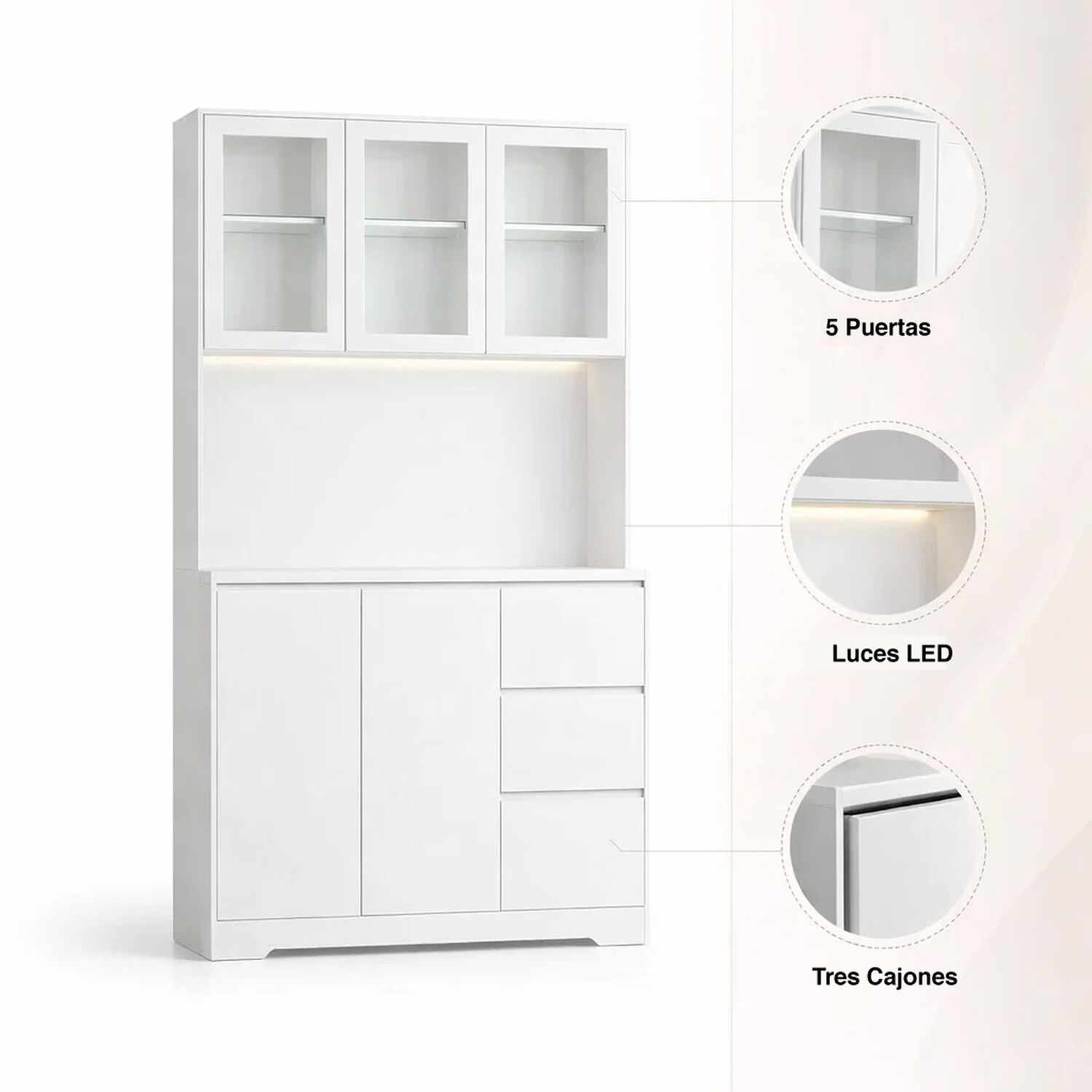 Mueble Buffet Alto Lumiglass image number 4.0