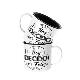 Taza Enlozada Lechera Hoy Decido Ser Feliz Frase Motivacion
