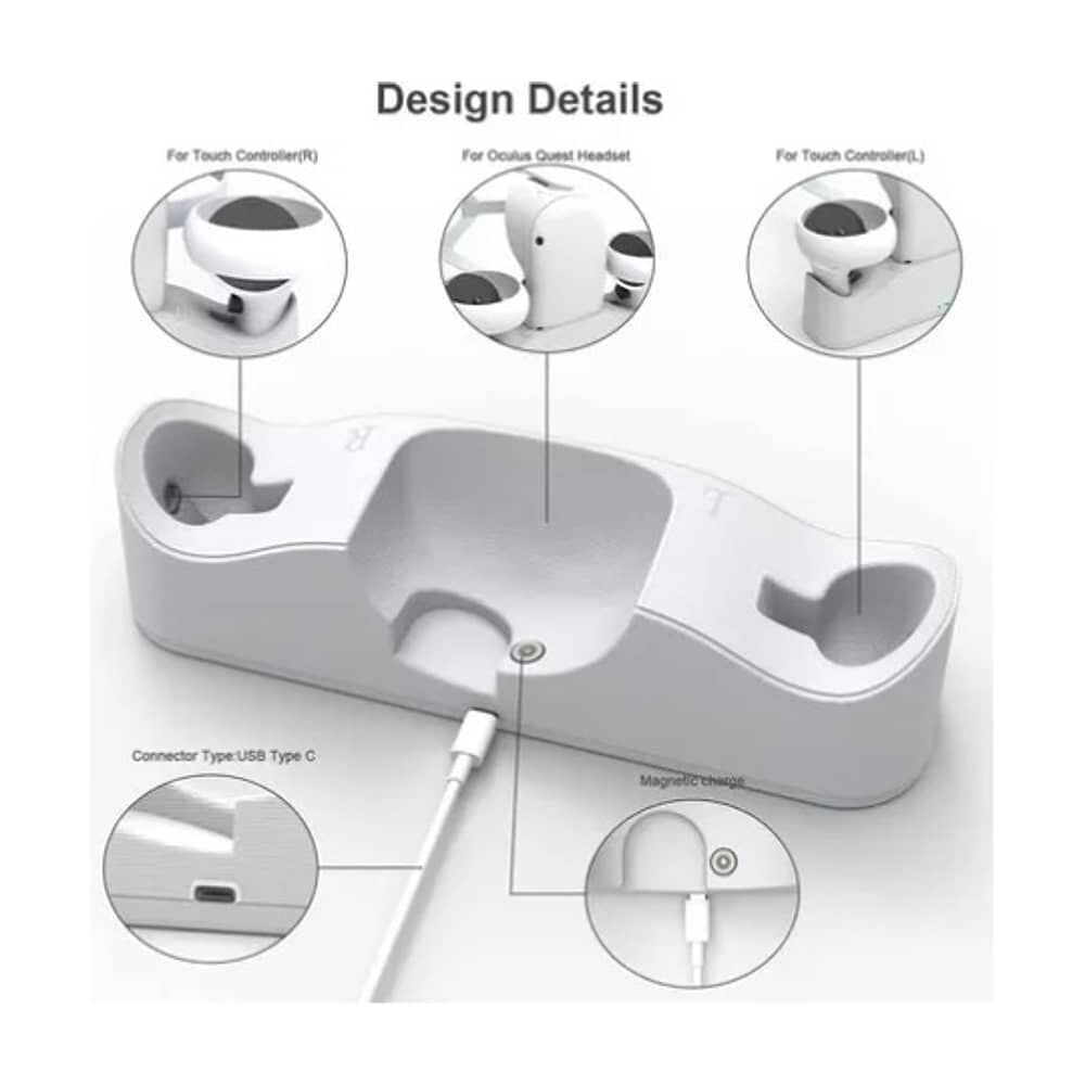 Base Dock De Carga 3 En 1 Para Oculus Quest 2 Firme image number 1.0