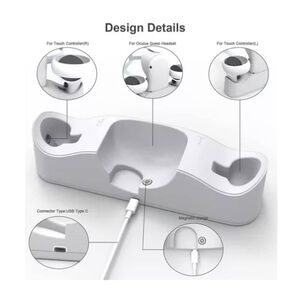 Base Dock De Carga 3 En 1 Para Oculus Quest 2 Firme