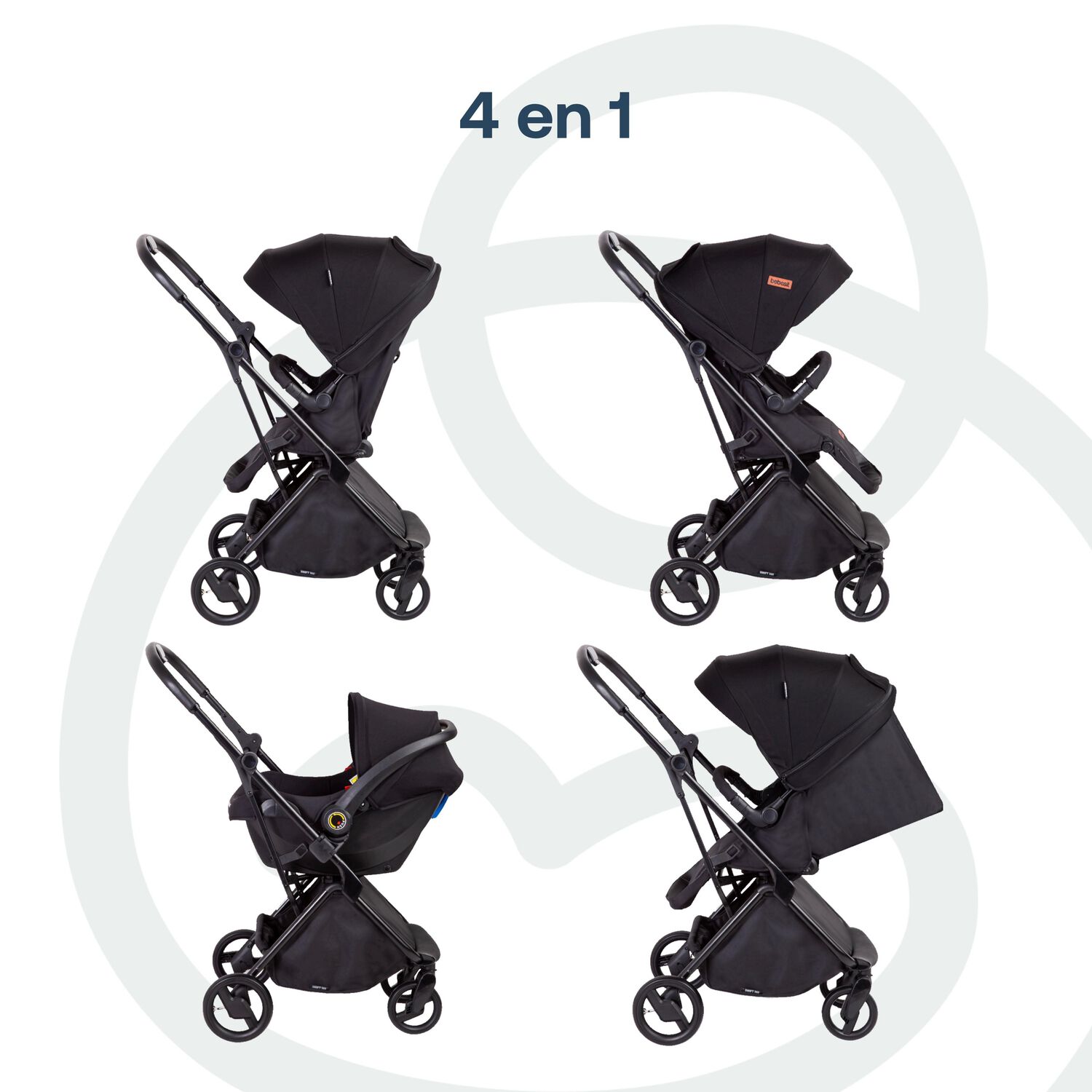 Coche Cuna Travel System Swift 360 Negro image number 9.0