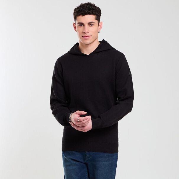 Sweater Liso Regular Manga Larga Con Capucha Hombre Skuad