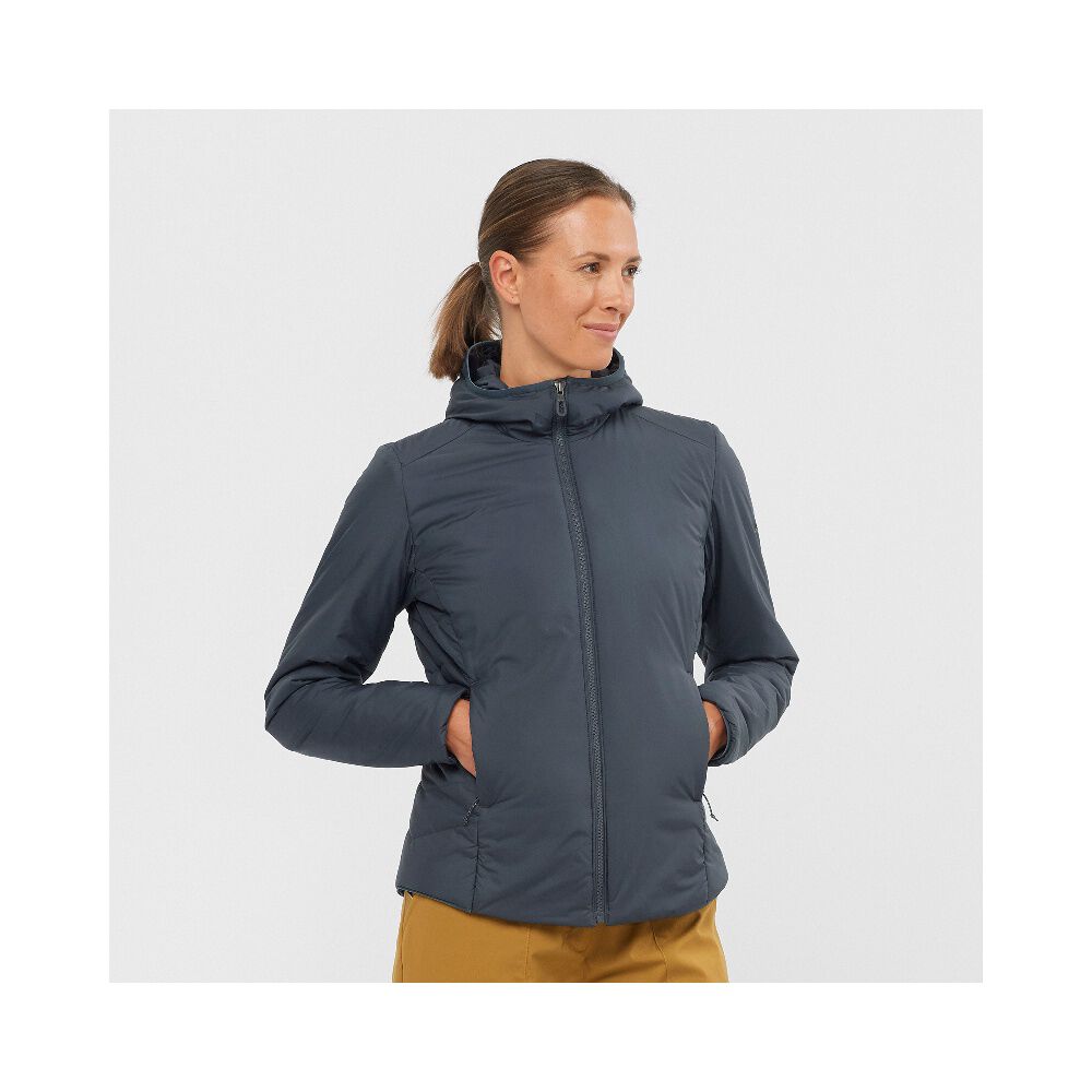 Chaqueta Mujer Outrack Insulated Gris Salomon image number 3.0