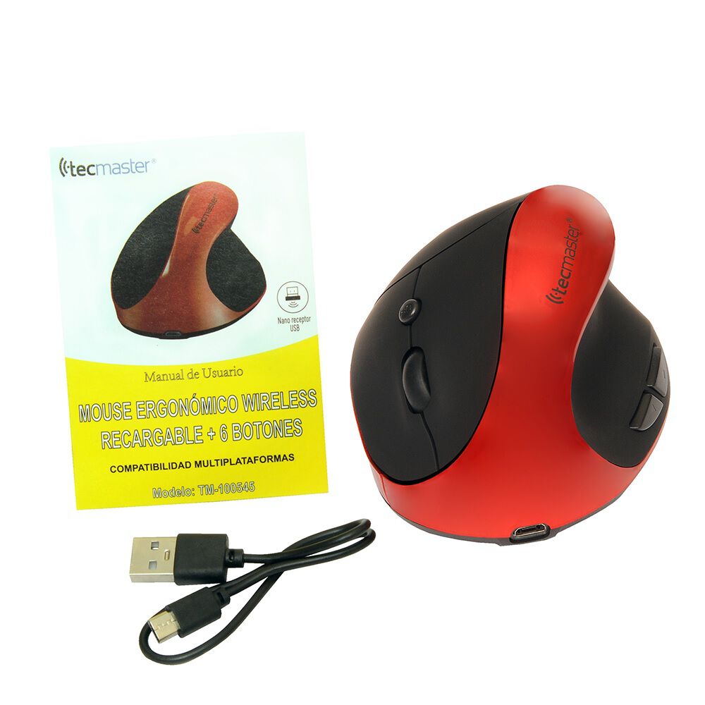 Mouse Ergonómico Vertical Inalámbrico Recargable image number 3.0