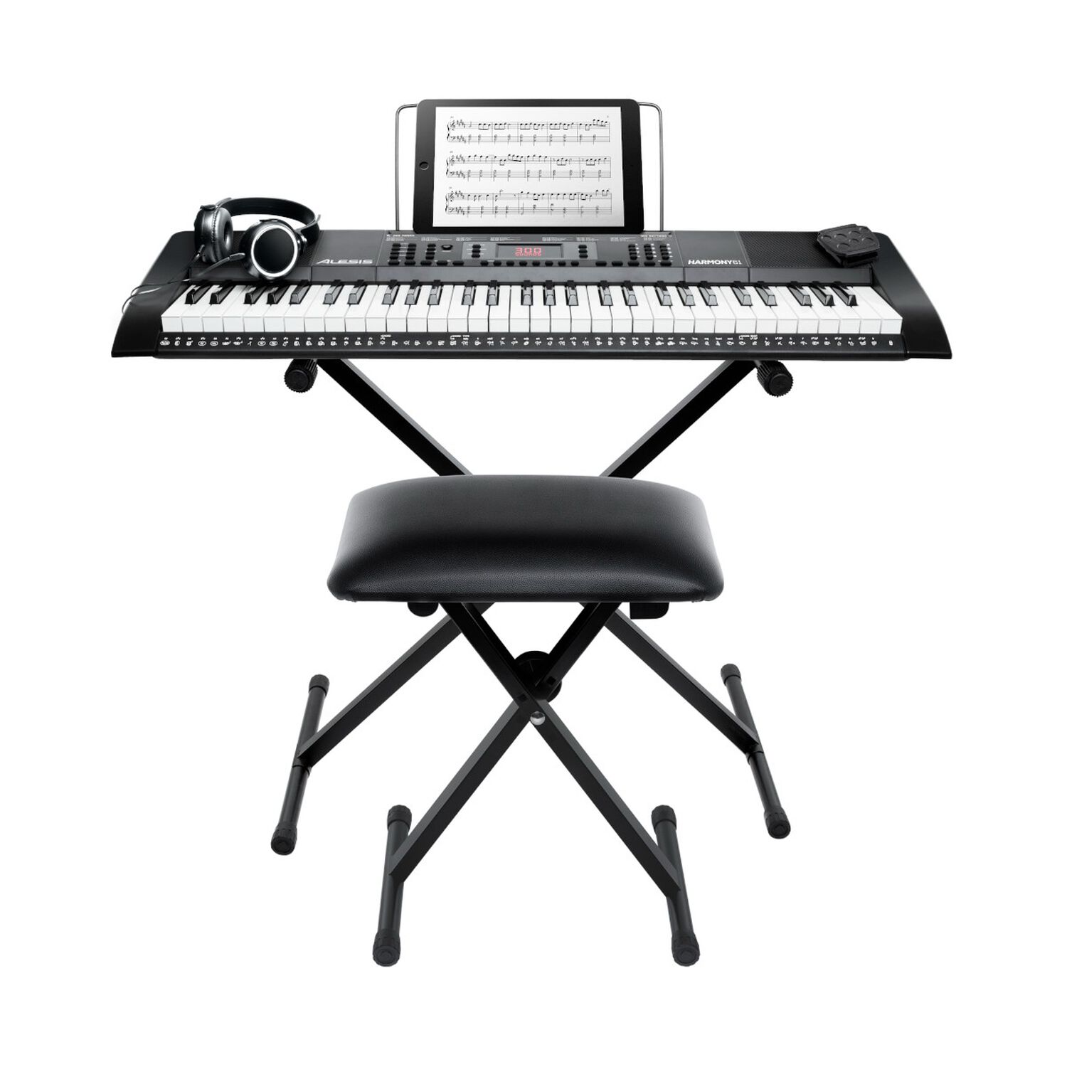 Teclado Musical Piano 61 Notas +stand+silla+aud Hrmny Alesis image number 0.0
