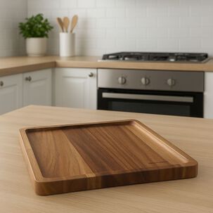 Tabla Aperitivo Madera 25cm Cuadrado Clasico