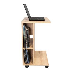 Escritorio Movil Con Ruedas 73x50,2x40,2 Cm Caf&eacute; Claro