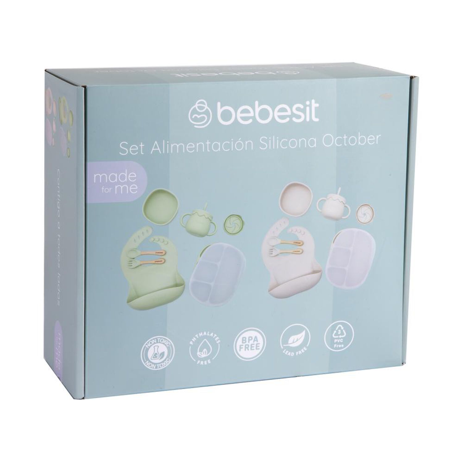Set Alimentaci&oacute;n Bebesit October Silicona Verde image number 4.0