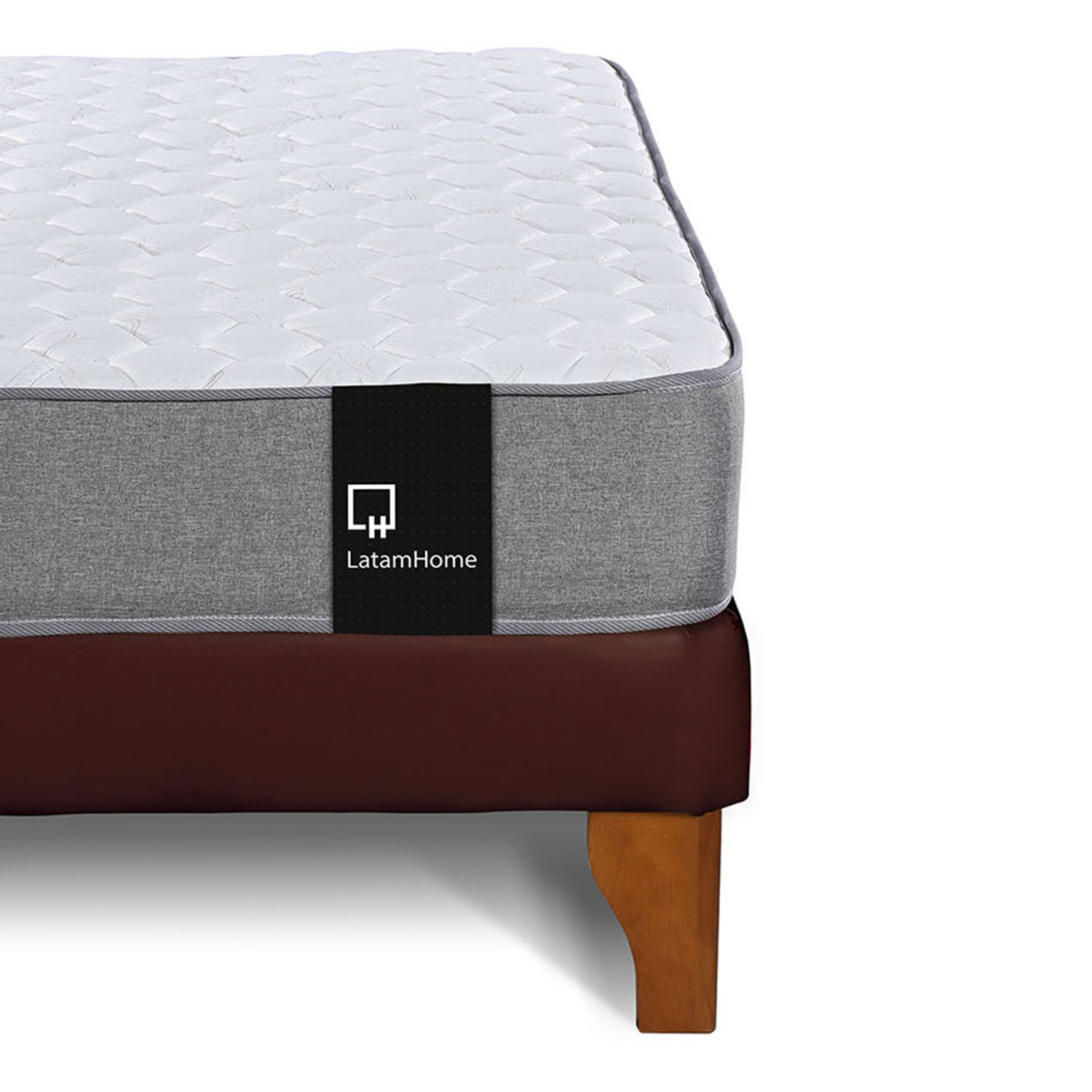 Cama Europea Zen Best Tela Pu Chocolate 2 Plazas image number 4.0