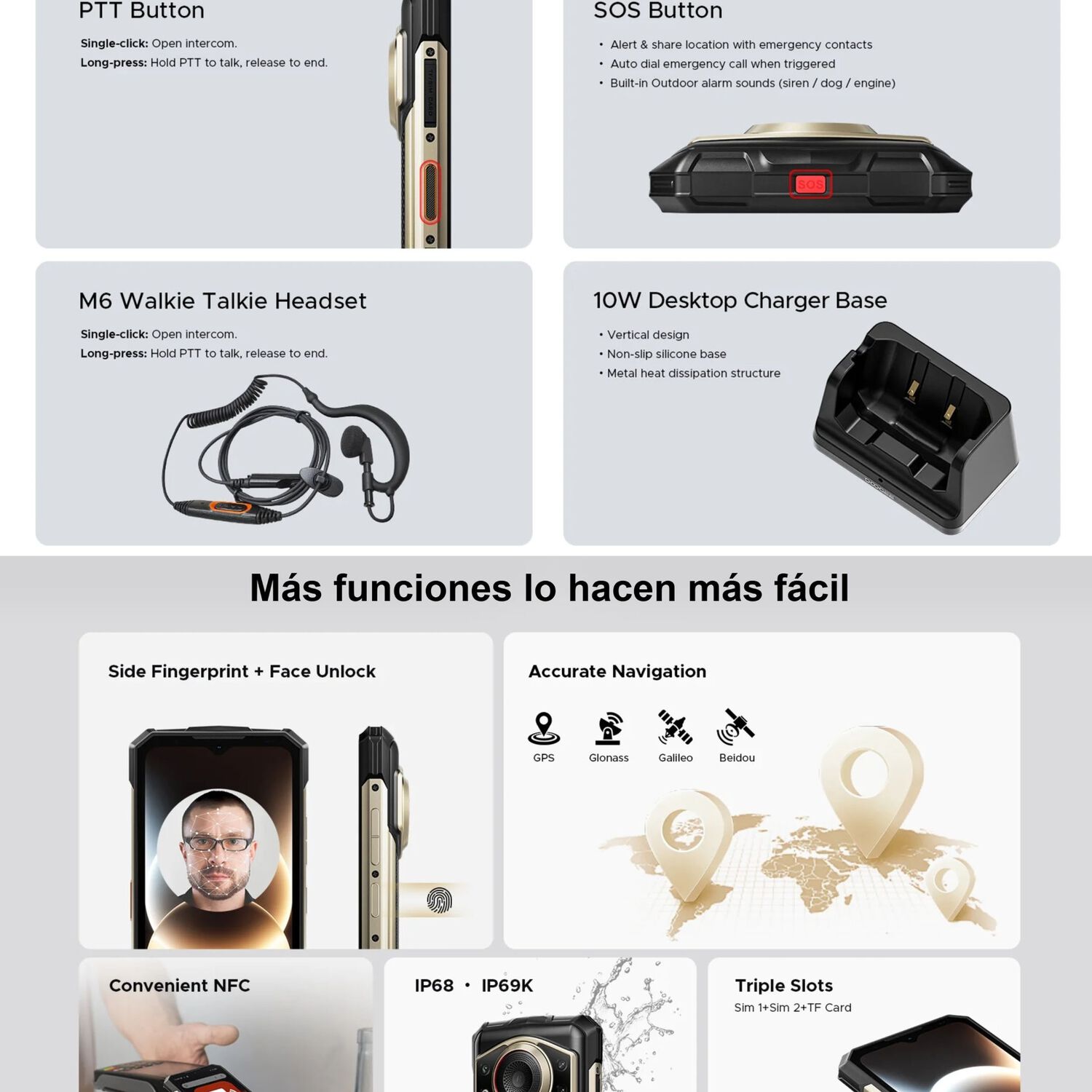 Doogee Fire 7 Ultra 5g Intercomunicador Poc Altavoz 125db image number 7.0