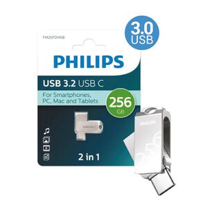 Pendrive Philips 2 En 1 Tipo-c 3.2 256gb