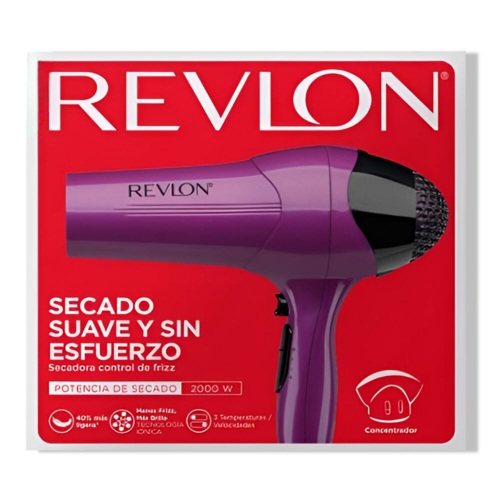 Secador De Cabello Revlon Ionic Pro 2000w - Dr773pla2 Morado image number 6.0