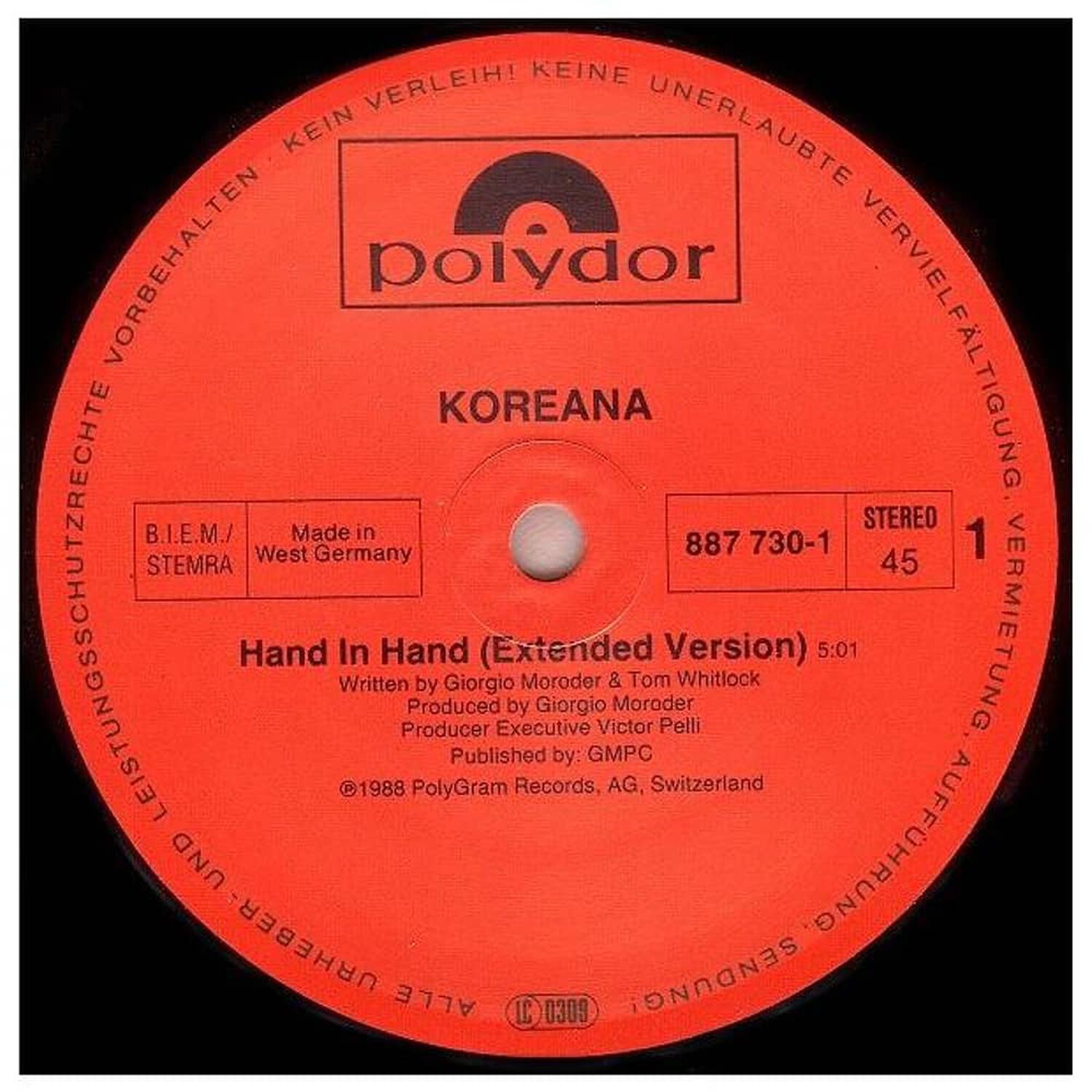 Koreana - Hand In Hand (seul '88 Olympic Song) | 12" Maxi Single Usado image number 2.0