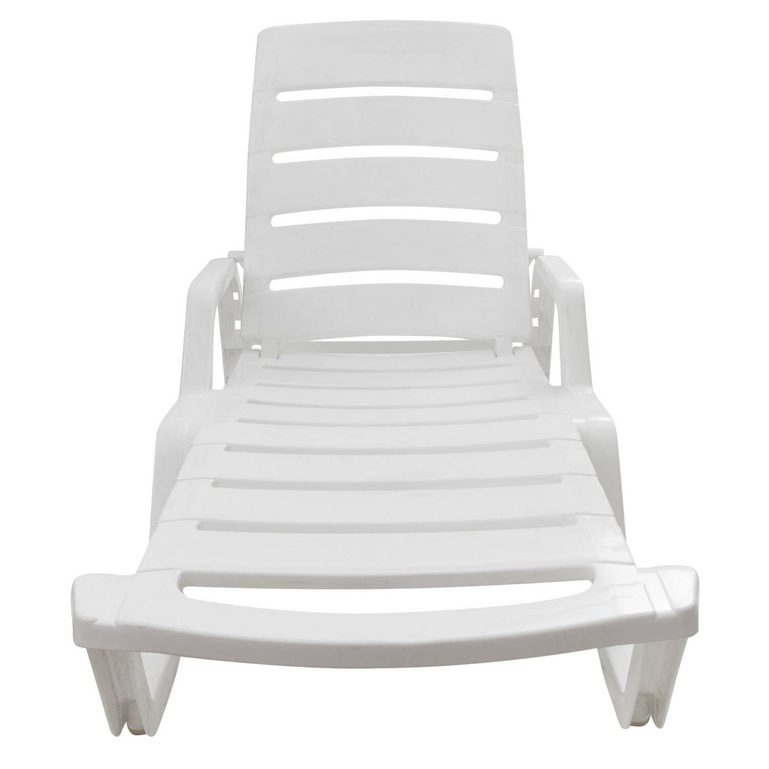 Reposera Camastro Reclinable De Resina Modelo Cabo Blanco Marca Reyplast Color Blanco image number 5.0