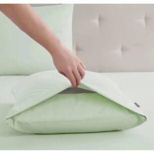Set 4 Fundas Almohada 50x90 Gris Y Menta