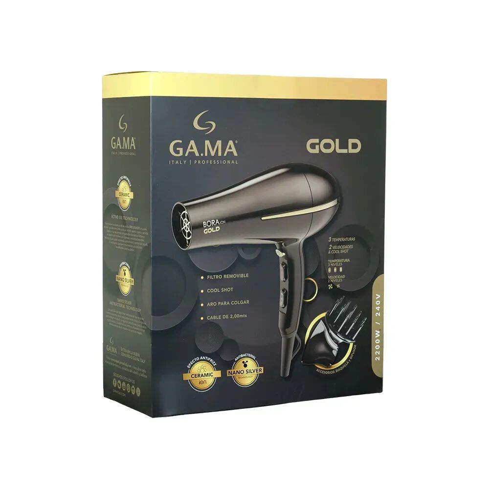 Secador De Pelo Ceramic Ion Bora Gold Color Negro Gama 2200w image number 5.0