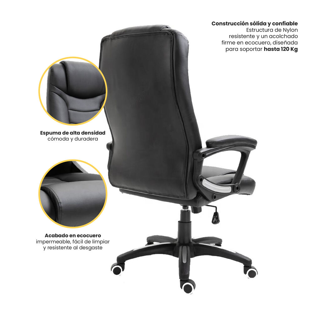 Silla Escritorio Oficina Ejecutiva Reclinable Comfort Levo image number 4.0
